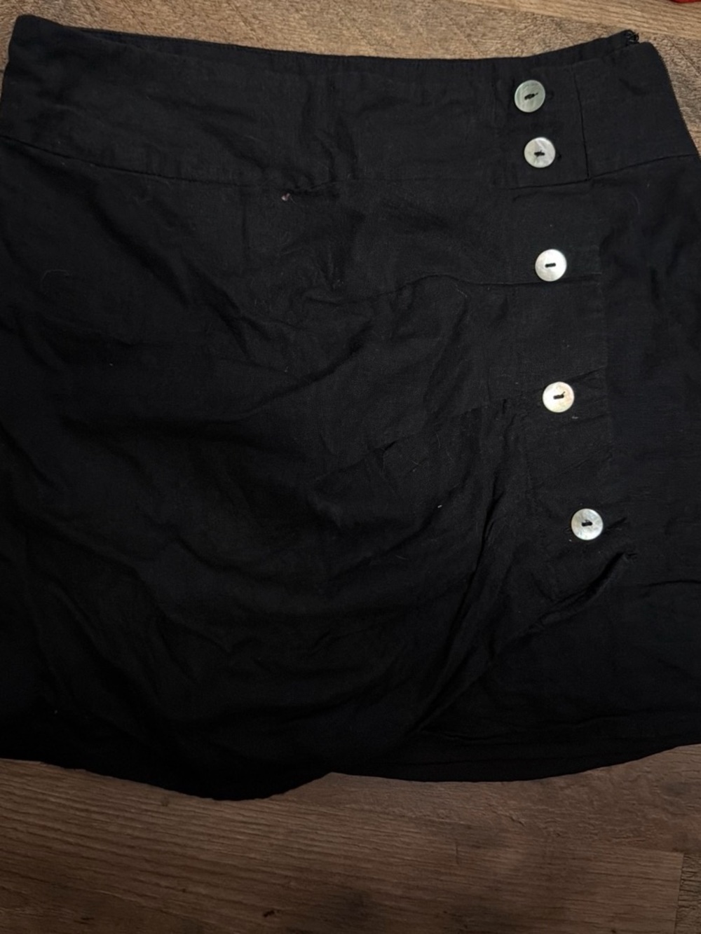 Forever 21 Black Mini Skirt with Side Buttons